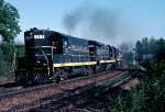 Seaboard Coast Line GP7 #983, U36B 1818, U30C 2122 & Frisco SD45 928 lead SCL/Frisco train #334 